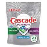 Cascade® Actionpacs, Fresh Scent, 11.7 Oz Bag, 21-pack, 5 Packs-carton freeshipping - TVN Wholesale 