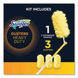 Swiffer® Heavy Duty Dusters With Extendable Handle, Plastic Handle Extends To 3 Ft, 1 Handle And 3 Dusters-kit, 6 Kits-carton freeshipping - TVN Wholesale 