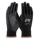 G-Tek® Gp Polyurethane-coated Nylon Gloves, Large, Black, 12 Pairs freeshipping - TVN Wholesale 