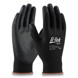 G-Tek® Gp Polyurethane-coated Nylon Gloves, Medium, Black, 12 Pairs freeshipping - TVN Wholesale 
