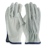 PIP Top-grain Leather Drivers Gloves With Shoulder-split Cowhide Leather Back, X-large, Gray freeshipping - TVN Wholesale 