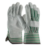 PIP Bronze Series Leather-fabric Work Gloves, Large (size 9), Gray-green, 12 Pairs freeshipping - TVN Wholesale 
