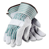 PIP Bronze Series Leather-fabric Work Gloves, Small (size 7), Gray-green, 12 Pairs freeshipping - TVN Wholesale 