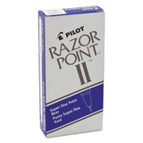 Pilot® Razor Point Ii Super Fine Line Porous Point Pen, Stick, Extra-fine 0.2 Mm, Blue Ink, Blue Barrel, Dozen freeshipping - TVN Wholesale 