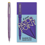 Pilot® Razor Point Fine Line Porous Point Pen, Stick, Extra-fine 0.3 Mm, Blue Ink, Blue Barrel, Dozen freeshipping - TVN Wholesale 