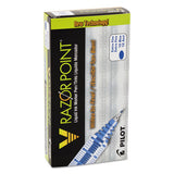 Pilot® V Razor Point Liquid Ink Porous Point Pen, Stick, Extra-fine 0.5 Mm, Blue Ink, Gray Barrel, Dozen freeshipping - TVN Wholesale 