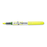 Spotliter Supreme Highlighter, Fluorescent Yellow Ink, Chisel Tip, Yellow-white Barrel, Dozen