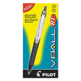 Pilot® Vball Rt Liquid Ink Roller Ball Pen, Retractable, Fine 0.7 Mm, Black Ink, Black-white Barrel freeshipping - TVN Wholesale 
