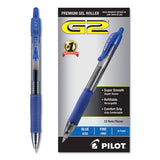 Pilot® G2 Premium Gel Pen, Retractable, Fine 0.7 Mm, Blue Ink, Smoke Barrel, 12-pack freeshipping - TVN Wholesale 