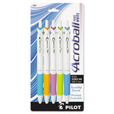 Pilot® Acroball Purewhite Advanced Ink Ballpoint Pen, Retractable, Fine 0.7 Mm, Black Ink, Assorted Barrel Colors, 5-pack freeshipping - TVN Wholesale 