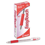 Pilot® Easytouch Ballpoint Pen, Stick, Fine 0.7 Mm, Red Ink, Clear Barrel, Dozen freeshipping - TVN Wholesale 