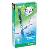 Pilot® B2p Bottle-2-pen Recycled Ballpoint Pen, Retractable, Fine 0.7 Mm, Black Ink, Translucent Blue Barrel, Dozen freeshipping - TVN Wholesale 