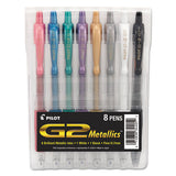 Pilot® G2 Metallics Gel Pen, Retractable, Fine 0.7 Mm, Assorted Ink And Barrel Colors, 8-pack freeshipping - TVN Wholesale 