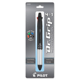 Pilot® Dr. Grip 4 + 1 Multi-color Ballpoint Pen-pencil, Retractable, 0.7 Mm Pen-0.5mm Pencil, Black-blue-green-red Ink, Black Barrel freeshipping - TVN Wholesale 