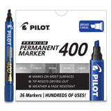 Pilot® Premium 400 Permanent Marker, Broad Chisel Tip, Blue, 36-pack freeshipping - TVN Wholesale 