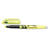 Frixion Light Erasable Highlighter, Yellow Ink, Chisel Tip, Yellow-black Barrel, Dozen