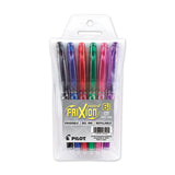 Frixion Ball Erasable Gel Pen, Stick, Extra-fine 0.5 Mm, Assorted Ink And Barrel Colors, 6-pack