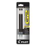 Pilot® Refill For Pilot G2 Gel Ink Pens, Ultra-fine Conical Tip, Black Ink, 2-pack freeshipping - TVN Wholesale 