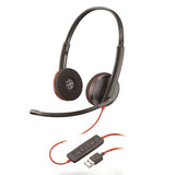 poly® Blackwire 3215 Monaural Over The Head Headset, Usb-a, Black-red freeshipping - TVN Wholesale 