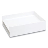 Poppin Stackable Letter Trays, 1 Section, Letter Size Files, 9.75 X 12.5 X 1.75, White, 2-pack freeshipping - TVN Wholesale 