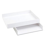 Poppin Stackable Letter Trays, 1 Section, Letter Size Files, 9.75 X 12.5 X 1.75, White, 2-pack freeshipping - TVN Wholesale 