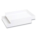 Poppin Stackable Letter Trays, 1 Section, Letter Size Files, 9.75 X 12.5 X 1.75, White, 2-pack freeshipping - TVN Wholesale 