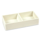 Poppin Softie This + That Tray, 2-compartment, 3 X 6.25 X 1.5, White freeshipping - TVN Wholesale 