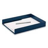 Poppin Stackable Letter Trays, 1 Section, Letter Size Files, 9.75 X 12.5 X 1.75, Slate Blue freeshipping - TVN Wholesale 
