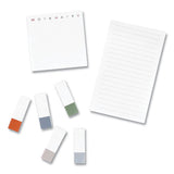 Poppin Work Happy Sticky Note Set, One Lined Writing Pad, One Square Pad, Page Markers In Five Colors, Lagoon, 270 Sheets freeshipping - TVN Wholesale 