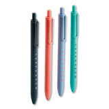 Poppin Work Happy Gel Pen, Retractable, Fine 0.7 Mm, Black Ink, Assorted Barrel Colors, 4-pack freeshipping - TVN Wholesale 