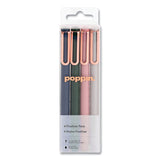 POPPIN INC Pen,felt,fn Pt,4pk,bk freeshipping - TVN Wholesale 