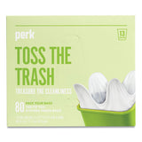 Perk™ Tab-tie Tall Kitchen Trash Bags, 13 Gal, 0.9 Mil, 28" X 24", White, 80-box freeshipping - TVN Wholesale 