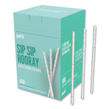 Perk™ Wrapped White Paper Straws, 9", White, 400-pack freeshipping - TVN Wholesale 