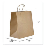Prime Time Packaging Kraft Paper Bags, Jr. Mart, 13 X 7 X 13, Natural, 250-carton freeshipping - TVN Wholesale 