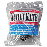 Kurly Kate® Stainless Steel Scrubbers, Large, 4 X 4, Steel Gray, 12 Scrubbers-pack, 6 Packs-carton freeshipping - TVN Wholesale 