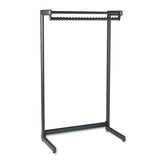 Quartet® Single-side Garment Rack W-shelf, Powder Coated Textured Steel, 48w X 18.5d X 61.5h, Black freeshipping - TVN Wholesale 