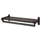 Quartet® Metal Wall Shelf Rack, Powder Coated Textured Steel, 48w X 14.5d X 6h, Black freeshipping - TVN Wholesale 