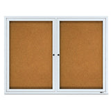 Quartet® Enclosed Cork Bulletin Board, Cork-fiberboard, 48" X 36", Silver Aluminum Frame freeshipping - TVN Wholesale 