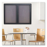 Quartet® Enclosed Fabric-cork Board, 48 X 36, Gray Surface, Graphite Aluminum Frame freeshipping - TVN Wholesale 