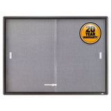 Quartet® Enclosed Bulletin Board, Fabric-cork-glass, 48 X 36, Gray, Aluminum Frame freeshipping - TVN Wholesale 