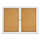 Quartet® Enclosed Bulletin Board, Natural Cork-fiberboard, 48 X 36, Silver Aluminum Frame freeshipping - TVN Wholesale 