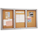 Quartet® Enclosed Bulletin Board, Natural Cork-fiberboard, 72 X 36, Silver Aluminum Frame freeshipping - TVN Wholesale 