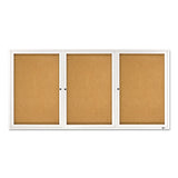 Quartet® Enclosed Bulletin Board, Natural Cork-fiberboard, 72 X 36, Silver Aluminum Frame freeshipping - TVN Wholesale 