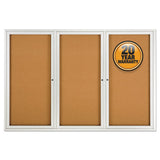 Quartet® Enclosed Bulletin Board, Natural Cork-fiberboard, 72 X 48, Silver Aluminum Frame freeshipping - TVN Wholesale 