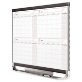 Quartet® Prestige 2 Magnetic Total Erase 4-month Calendar, 36 X 24, Graphite Color Frame freeshipping - TVN Wholesale 