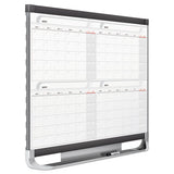 Quartet® Prestige 2 Magnetic Total Erase 4-month Calendar, 36 X 24, Graphite Color Frame freeshipping - TVN Wholesale 