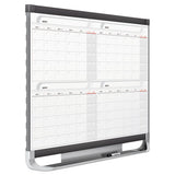 Quartet® Prestige 2 Magnetic Total Erase 4-month Calendar, 48 X 36, Graphite Color Frame freeshipping - TVN Wholesale 