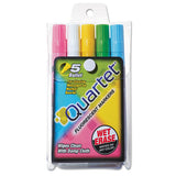 Glo-write Fluorescent Marker Five-color Set, Medium Bullet Tip, Assorted Colors, 5-set
