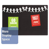 Quartet® Oval Office Fabric Bulletin Board, 36 X 24, Black freeshipping - TVN Wholesale 