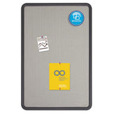 Quartet® Contour Fabric Bulletin Board, 48 X 36, Gray Surface, Black Plastic Frame freeshipping - TVN Wholesale 
